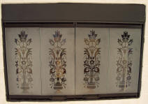 Etched Fireplace Screen Glass